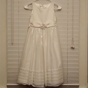 Worn once, cream beautiful dress.